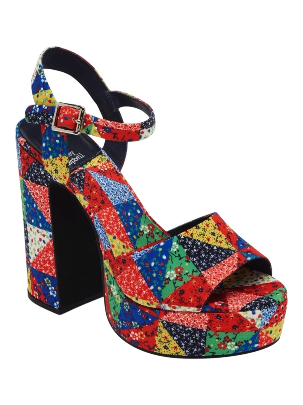{Jeffrey Campbell} Summers Patchwork Platform Sandals - Picture 13 of 14
